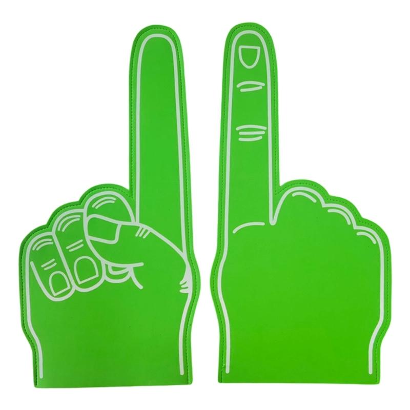 2 Part Oversized Cheer Hand Gloves Showy Foam Fingers For Stadium Event And Concert Festivities