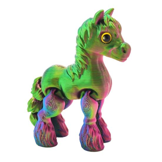 Figurine de Cheval Imprimée en 3D Articulations Mobiles Statue de Poney Jouet Fidget Anti-Stress Modèle Animal Éducatif Ornement Décoration de Bureau
