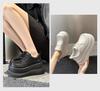 Fashion Platform Loafers Women's Spring Muffin Sole Versatile British Small Leather Shoes Small Inner Height Increase Women's Shoes