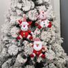 Handmade Christmas Figurines Toys Cartoon Christmas Tree Pendant Santa Snowman Gnomes Plush Table Decorations Xmas Decorations