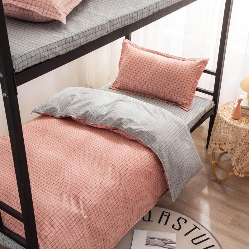 Three-piece Cotton Bed Linen Quilt Cover Pillowcase Bed Sheet Single Bed Set