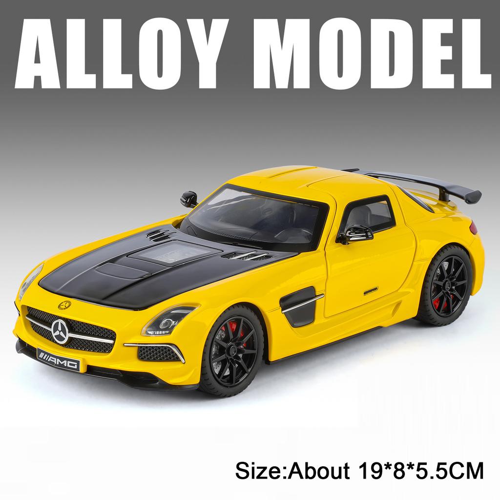 Scale 1:24 SLS 300SL Alloy Sports Car Model Toy Wheel Steering Doors Opened Vehicles Models Metal Diecast Boys Ornaments