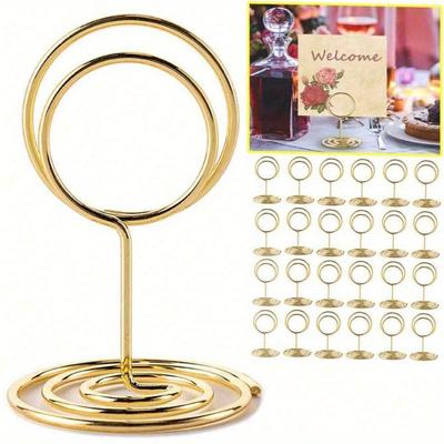 Table Sign Holder, Premium Mini Table Number Holder Card Holder, Wire Picture Holder, Ornament, Wedding Reception, Party, Birthday