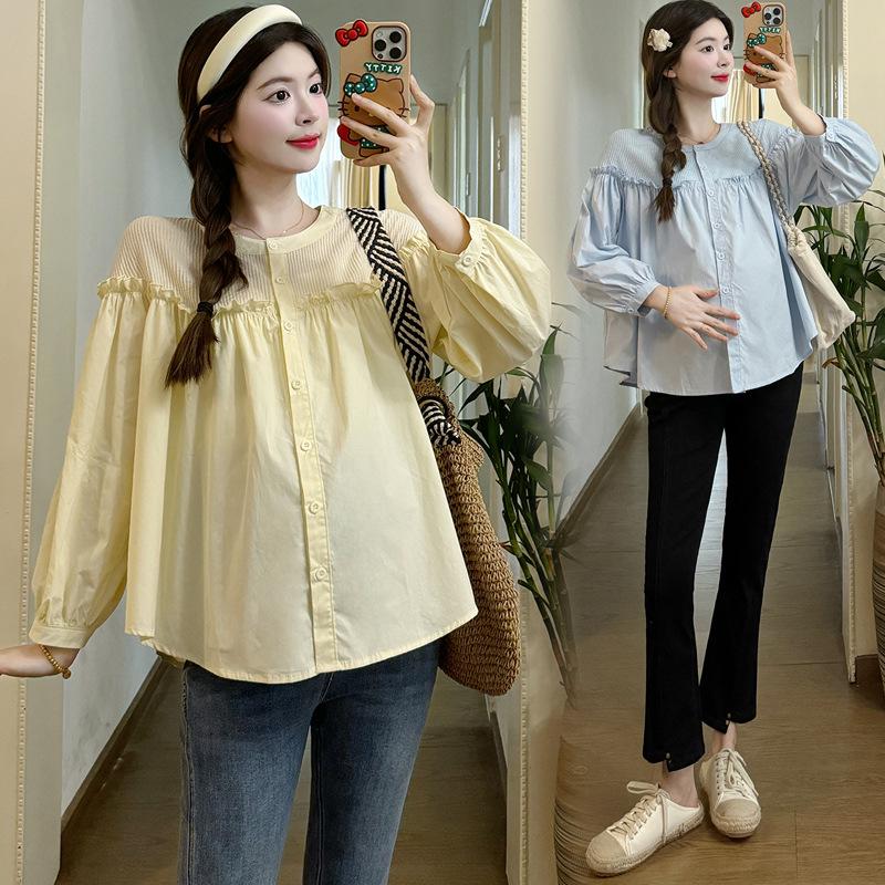 Korean-Style Maternity Babydoll Top: Fashionable, Versatile, Loose, and Slim Fit