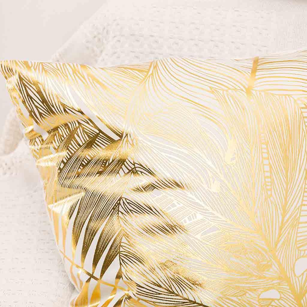 Polyester Gold Letter  Case Cover Sofa Car Waist Cushion Cover Home Decor