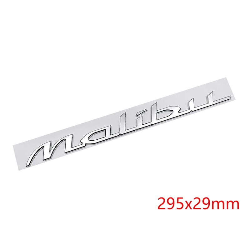 Modified Car Sticker for Chevrolet Malibu Letter ABS Side Fender Rear Trunk Emblem Replaced Decoration Auto Exterior Accessories