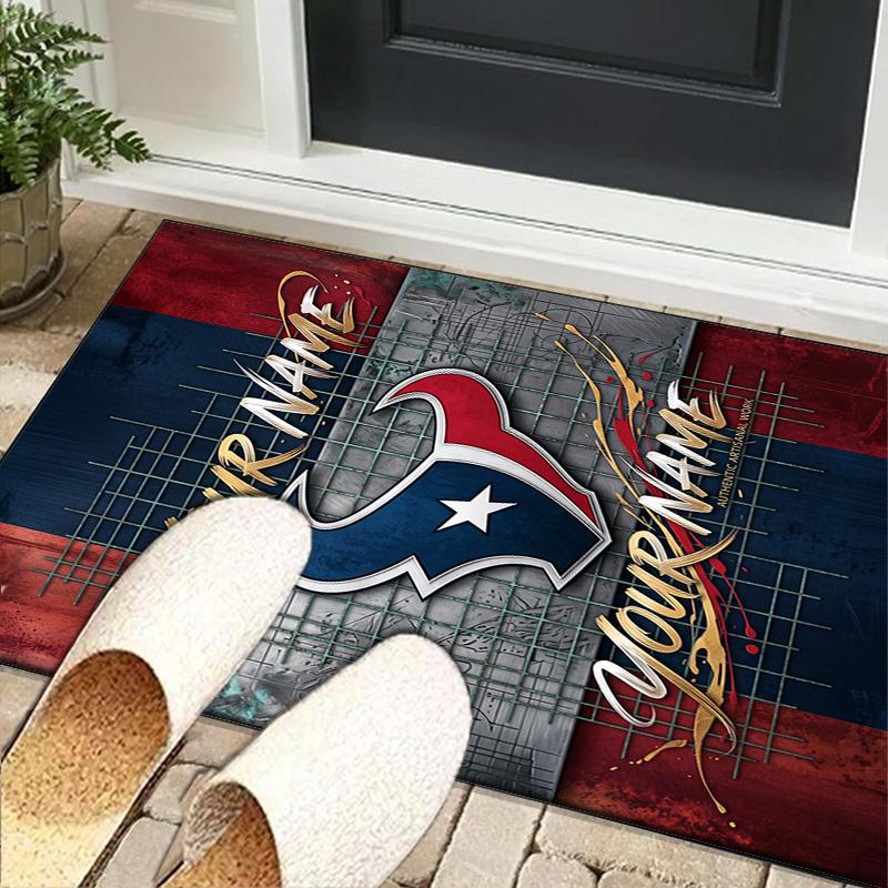 Custom NameTexans basketball Carpet, Indoor Rug, Chair Rug, Living Rooms, Doormat Made From Polyester Home Decor Birthday Christmas Gifts