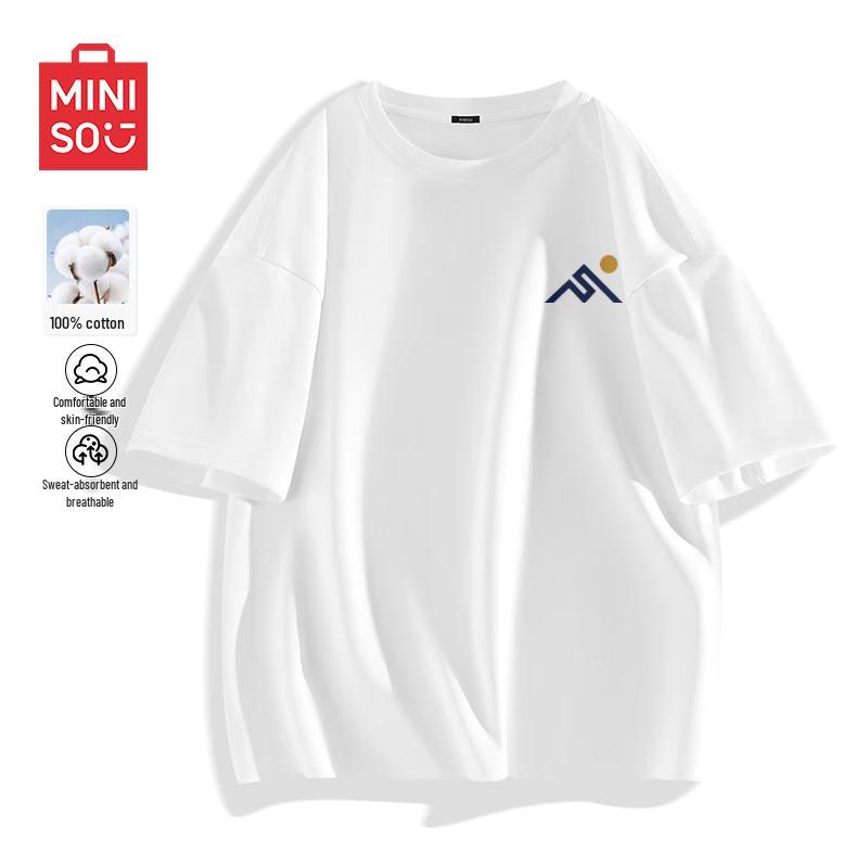 

MINISO Men s Summer Loose Fit Cotton T-Shirt 2XL