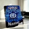 Custom Name Personalized Chelsea F.C Print Blankets, Home Decor, Bedroom, Sofa, Camping, Couch, Gifts for Birthday Christmas