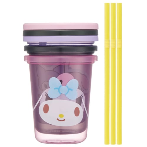 Skater Tumbler with straw 3 pieces 320ml My Melody Kuromi Sanrio Made in Japan SIH3ST-A