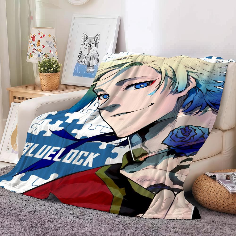 Coperta Blue Lock Michael Kaiser Morbida e Delicata sulla Pelle per Divano Letto Pisolino Copriletto Piumino per Tutte le Stagioni