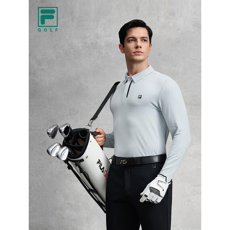 FILA Men s Knit Long-Sleeve Golf Polo Shirt