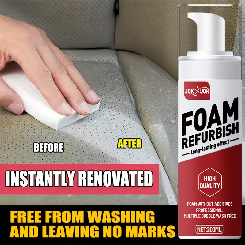 

Многоцелевой спрей для ухода за салоном, 200 мл Легкая нейтральная формула для автомобильных сидений, приборных панелей, рулевых колес и ПУ ткани, для круглогодичного использования бордовый