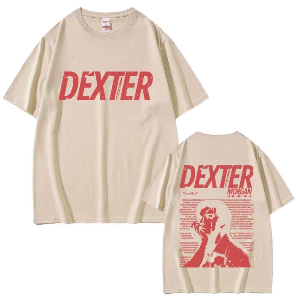 TV Play Dexter Morgan Graphic T-shirts Men Women 90s Vintage Oversized Short Sleeve T Shirts Men's Cotton T-shirt
