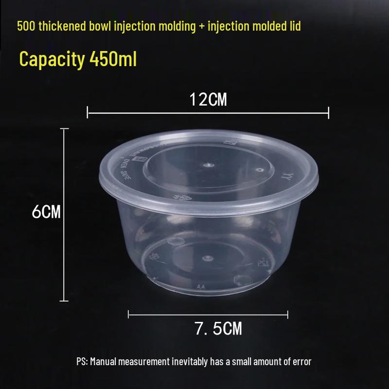 

Chulu Disposable Round Transparent Plastic Bowls with Lids