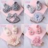 Lace Headband & Socks for Baby Unisex Boy Girl Elastic Headdress Anti-Skid Floor Socks Gender Neutral Heads Accessories