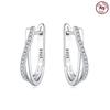 925 Silver Hoop Earrings Simple Silver Heart Shape Earrings For Women Engagement Wedding Party Birthday Jewelry Gift