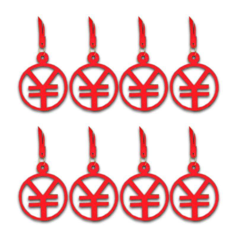 

Chinese New 8pcs Year Cny Outdoor Red Decor Festival Bonsai Money Pendant Tree 8pcs Renminbi