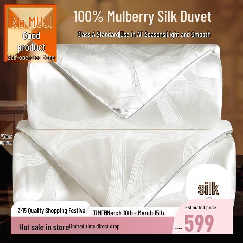 Muji-Style Tussah Silk All-Season Duvet (2-in-1) 200x230cm