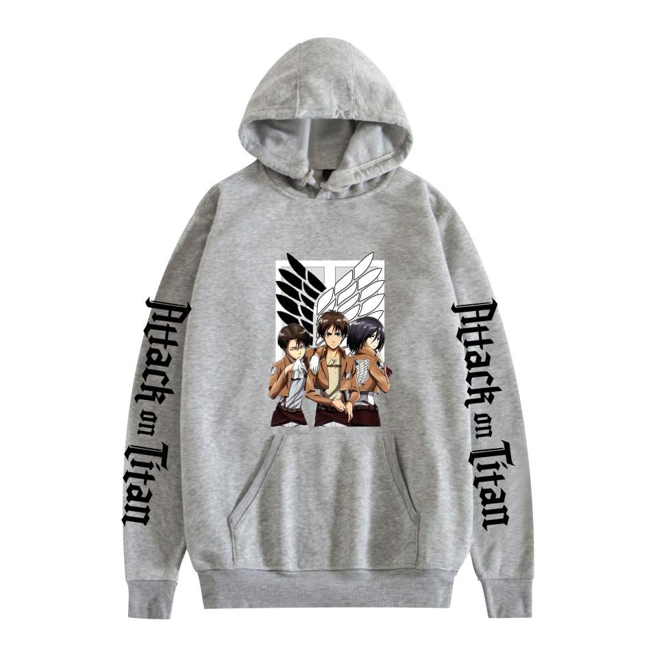 Attack on Titan Graphic Printing Hoodies Autumn Winter Fleece Streetwear Tops
