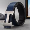 Klassieke Herenleren Riem, Business Casual Tailleband, Letter Trendy Mode Veelzijdige Gesp Riem, Vakantiecadeau