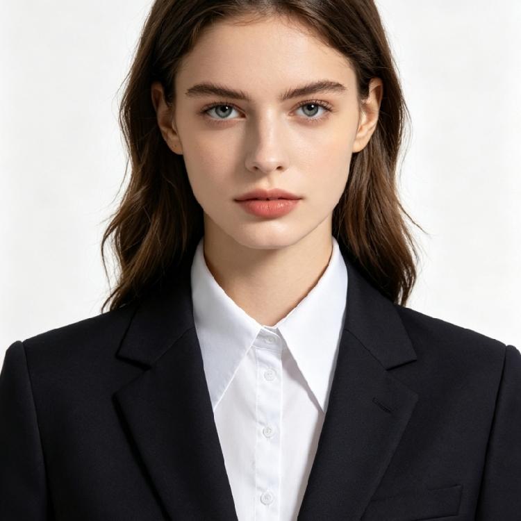 Women Shirt Collar Insert Accessory, Detachable Pointed Collar Panel with Button Front for Casual Daily Styling