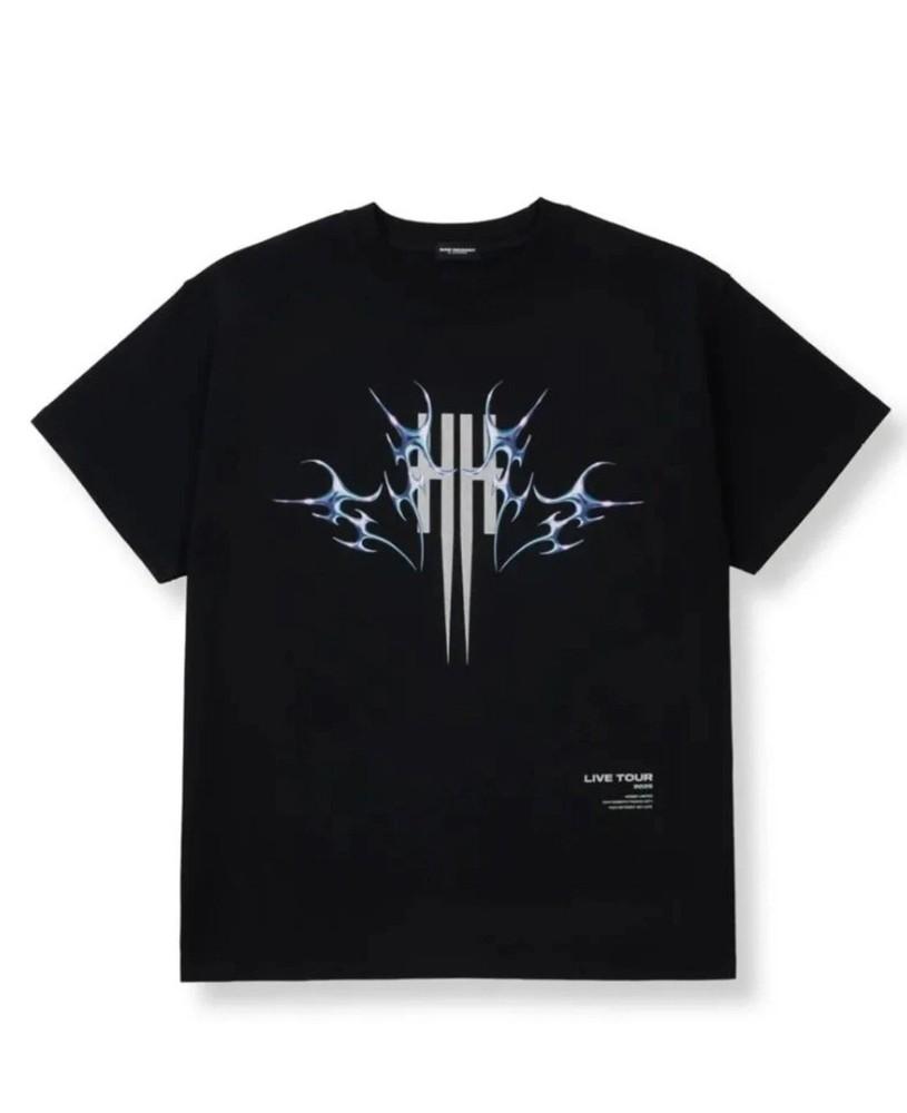 NEW repint the GazettE GAZ CHROME LOGO T-shirt Black Visual Rock Unisex T-Shirt XXXXL
