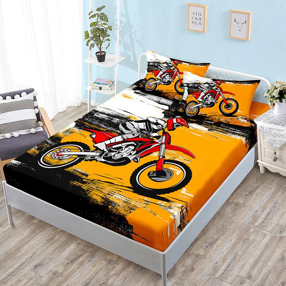 Three-Piece Mattress, Mattress Cover, Character Series, Astronaut Locomotive Mattress Protective Cover Sheet (100cm * 190cm * 40cm) 2pcs