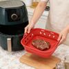 Foldable Round/Square Air Fryer Liner Basket 8.5 Inch Air Fryer Silicone Pot Reusable Baking Tray Accessories for 3.6-6.8 QT Oven Microwave