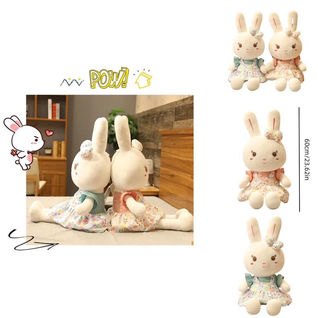 Cute Bunny Plush Toy Tianyuan Flower Cloth Dress Rabbit Princess