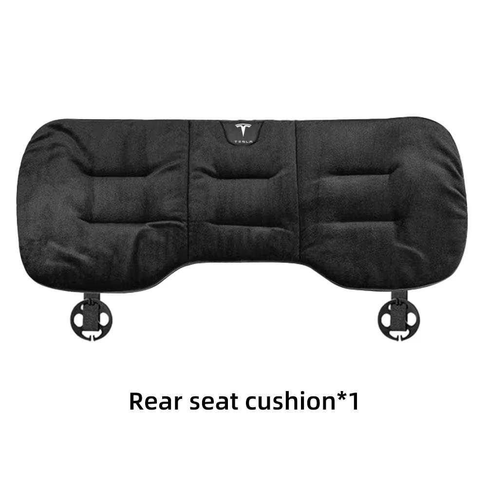 AMM1 Flannel Car Seat Cushion Cover For Tesla Model 3 S X Y Juniper Cybertruck Universal Winter Plush Seat Cushions Car Accessories