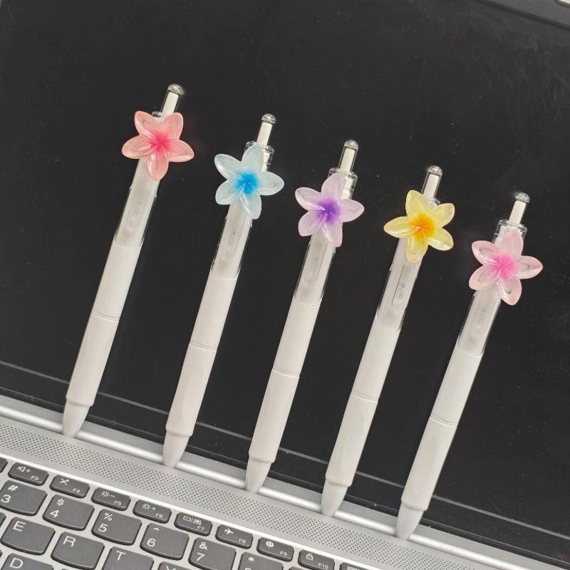 

Набор шариковых ручек с черными чернилами 0,5 мм, 5 шт./набор, милая ручка для письма с быстросохнущими чернилами с цветочным дизайном, креативный набор канцелярских принадлежностей, подходит для повседневного офисного использования, подарочный набор 5 pc