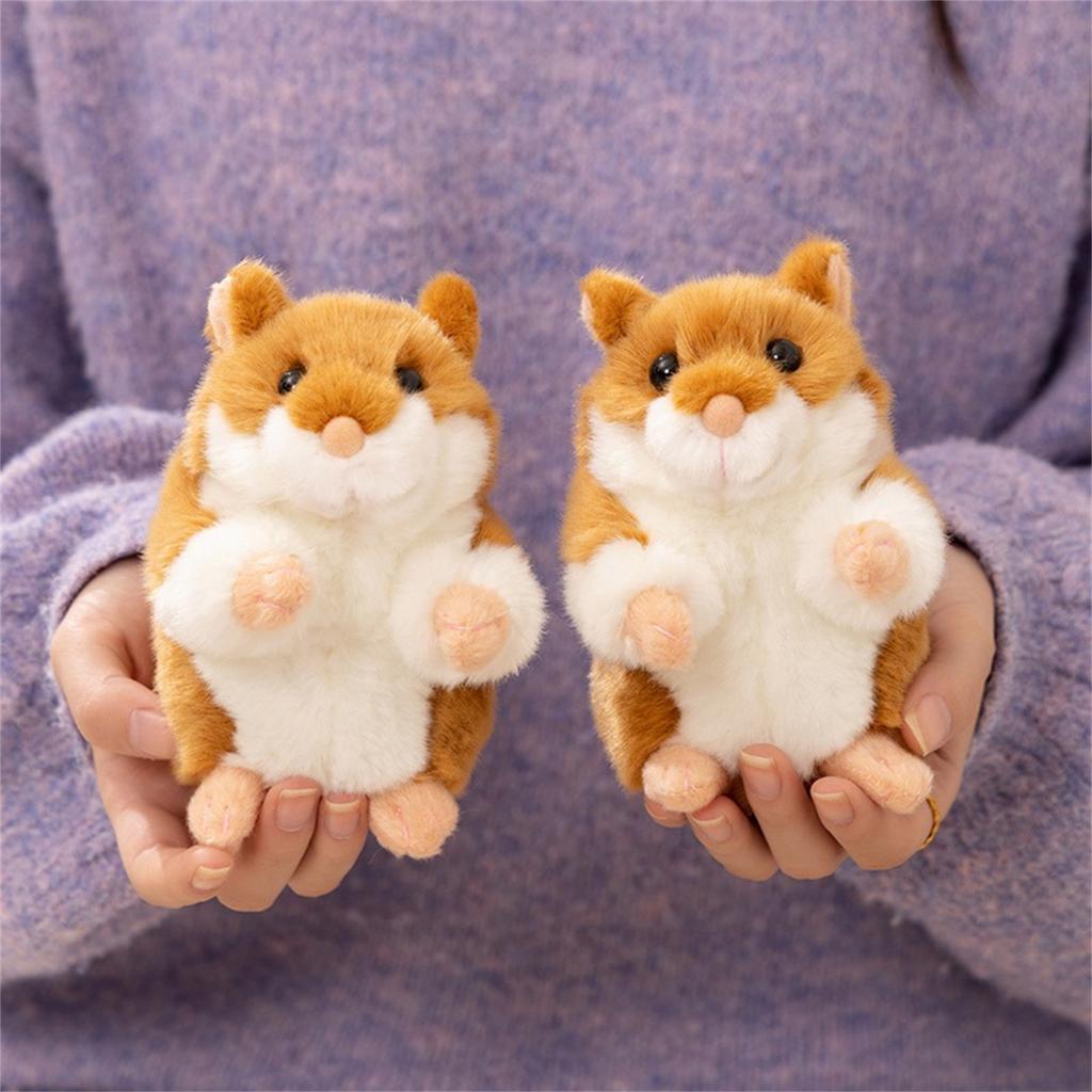 Cartoon- Realistic Standing Hamster Plush Toy, Hamster And Mouse Doll, Children's Comforting And Companionship Stuffed Animal.
