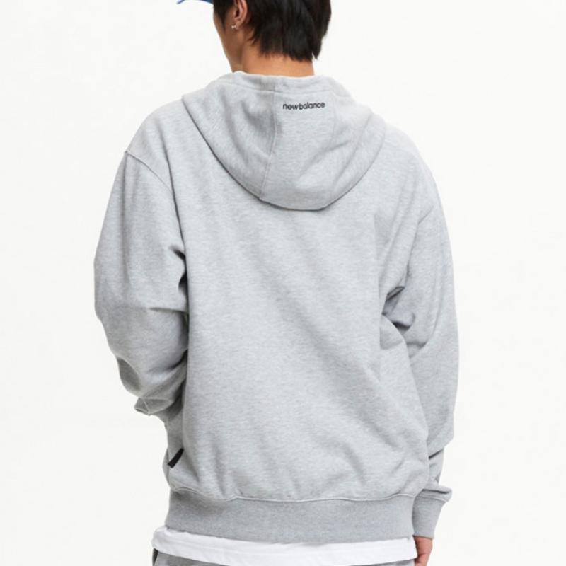 New Balance Uni Essential Small Logo Hoodie Zip Up Nbmdfco103 2 Types 1 Pack