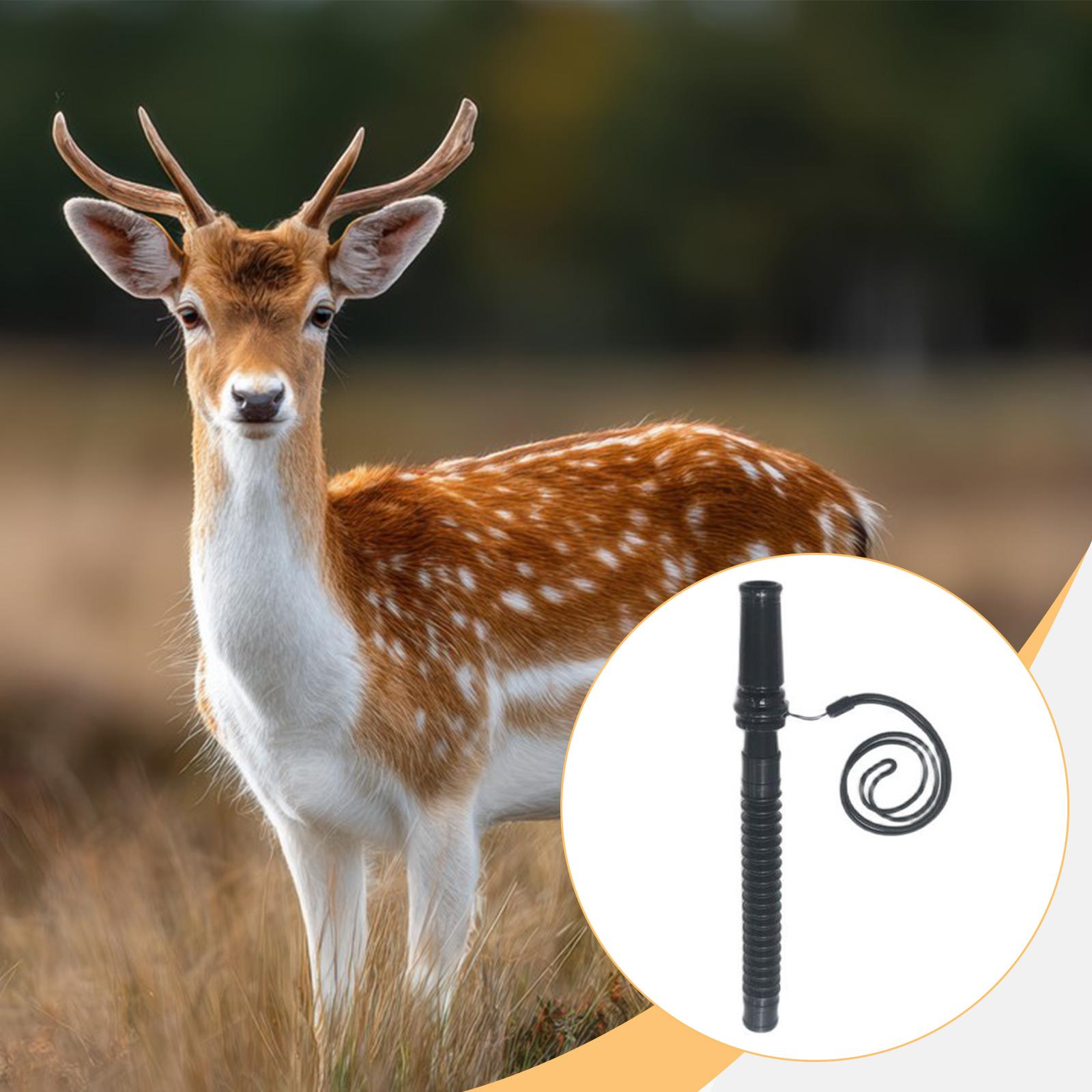 Premium ABS Deer Call Whistle Adjustable Hunting Caller Device for Field and Forest Use nero