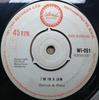 7inch Record DERRICK  PATSY  DERRICK MORGAN  Im In A Jam  Blazing Fire WI051 Island Records 1963 UK Reggae Ska  Dub Used