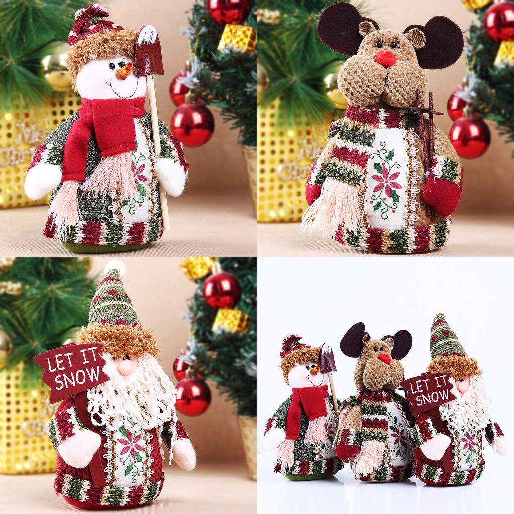 Santa Claus Cute Reindeer Snowman Ornaments Christmas Decoration For Kids Gift