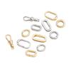 14K Gold-Filled Oval Spring Clasp: Color-Preserving DIY Pearl Chain Lobster Clasp Accessory