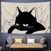 Nordic Style Tapestry Minimalist Cat Wall Hanging Japanese Kawaii Array for Dorm Room Living Room Decor