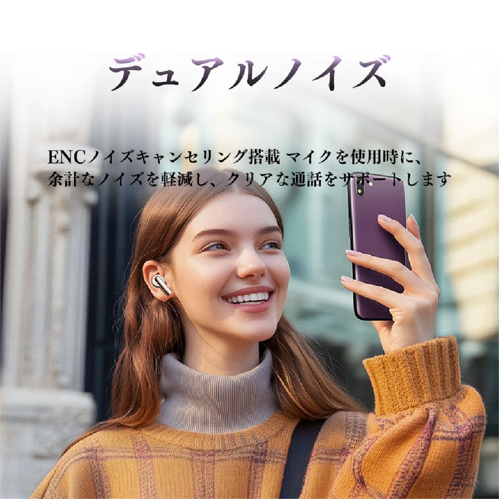 SANSUI W22PRO Wireless Bluetooth Noise Automatic Playback Fast Compact and Perfect for and Gaming Earphones, 5.4, Cancelling, Pairing, IPX4,