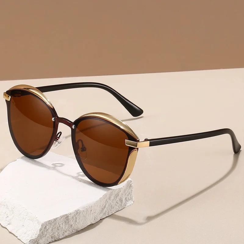 Luxury Brand Designer Sunglasses Women Cat Eye Mirror Sun Glasses for Ladies Outdoor Travel Driving Shades UV400