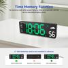 Multi-functional Wall Clock LCD Display Clock with Weather and Temperature Display Adjustable Digital Wall Clocks for Home Decor