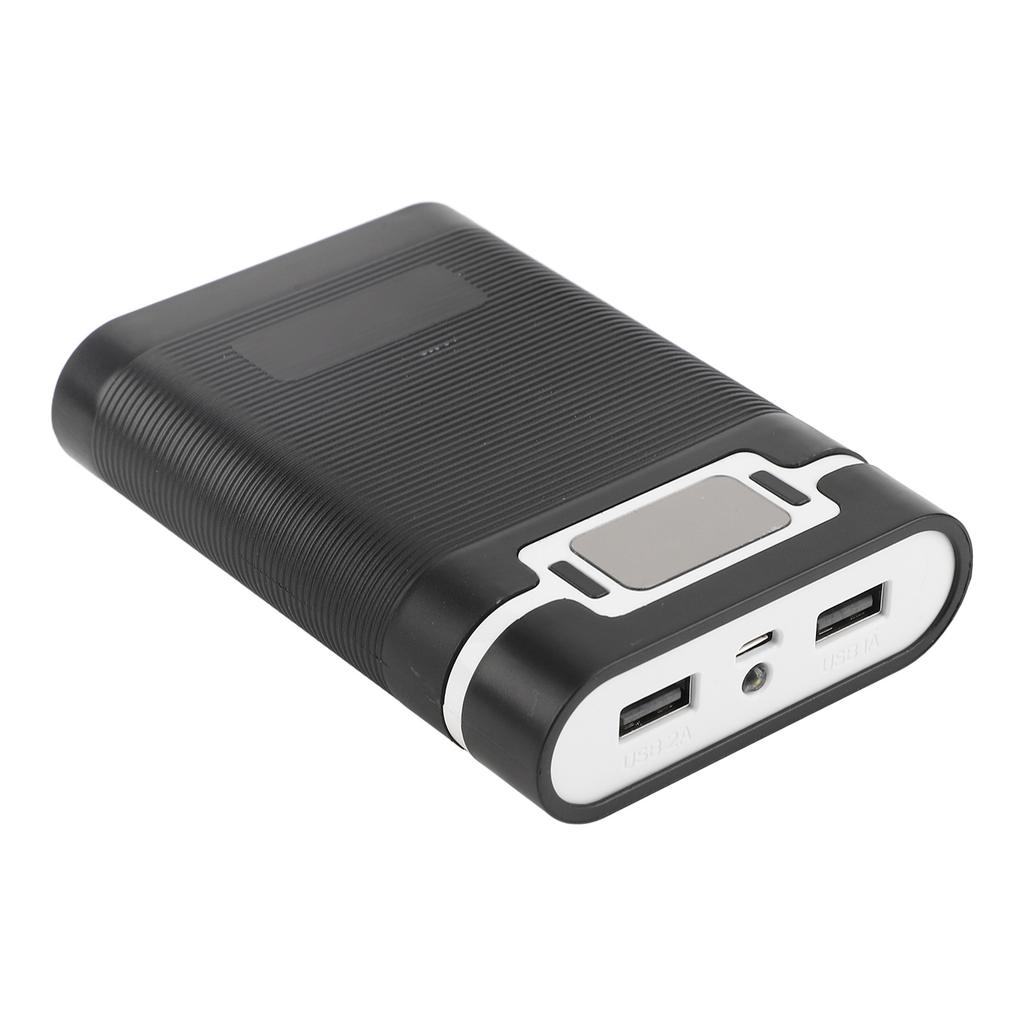 Battery Charger Outer Case 4pcs 18650 Batteries Dual USB Solderless LED Function Portable DIY Power Bank for Cameras