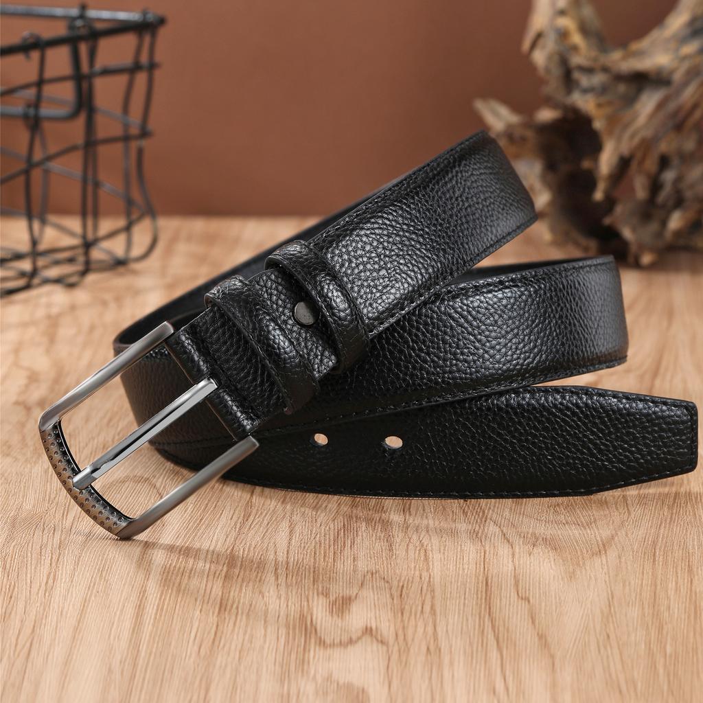 Men'S Pin Buckle Belt Casual Pants Belt Scratch-Resistant Wear-Resistant Clothing With Belt
