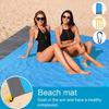200X210Cm Large Beach Mat Anti Sand-Free Beach Towel Anti Sand Beach Blanket Pocket Picnic Wind Prevent 4 Anchor Sand Proof Mat