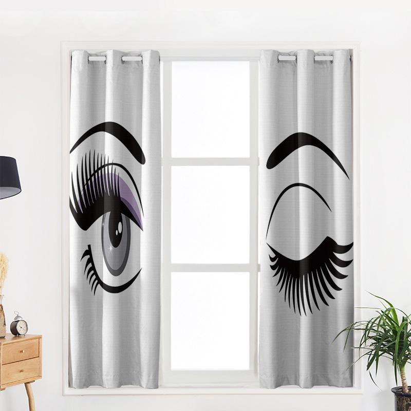 Глаза женские ресницы красивые новые простые шторы украшения дома шторы современные — фото 5