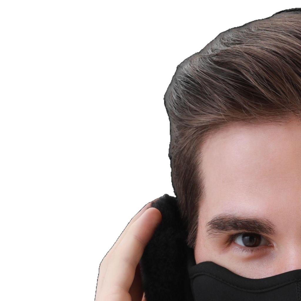 Men's Winter Fleece-Lined Windproof Cycling Face Mask - Warm, Cold-Proof, and Breathable for Snow Play