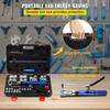 Hydraulic Flaring Tool Kit, 45° Double Flaring Tool, Brake Repair Brake Flaring Tools for 3/16"-1/2", Brake Flare Tool with Tube Cutter and Deburrer,