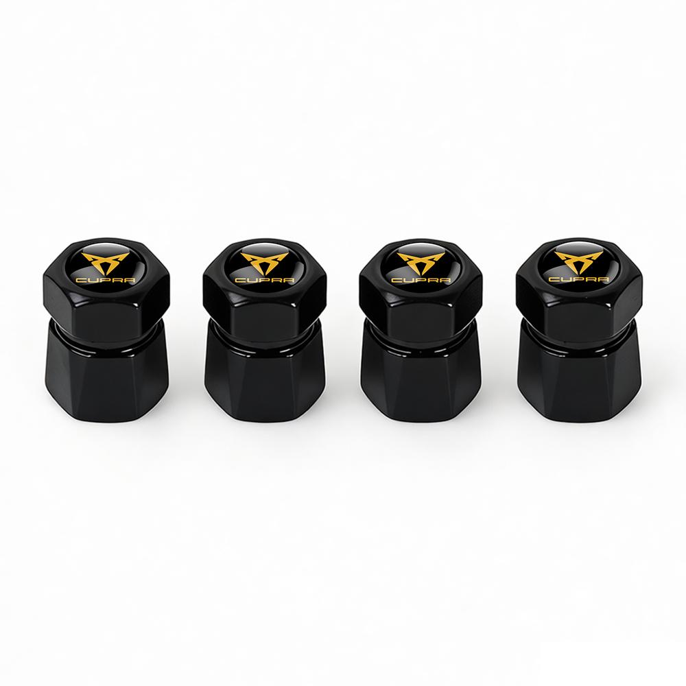 Wzbn2 4Pcs Car Decoration Wheel Tire Valve Caps Cover Badge For SEAT Ibiza Cupra FR Racing Arona Ateca Altea Arosa E-Racer Formentor
