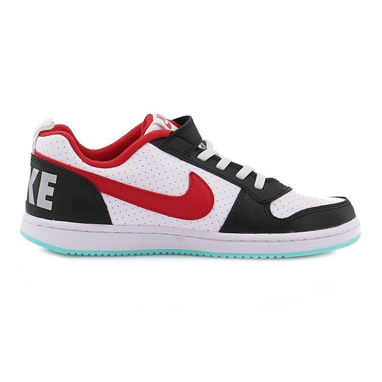 Nike Court Borough Casual Comfortable Lightweight Non-Slip Durable Low-Top Kids Skate Shoes Kids Sneakers White Black Red DQ5355-161